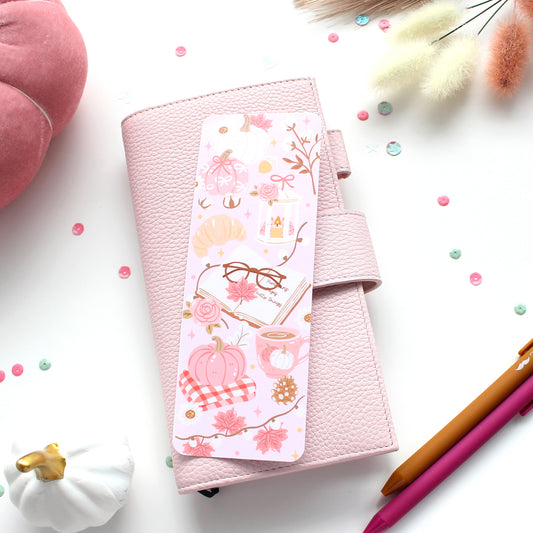Floral Pumpkin Laminated Bookmark