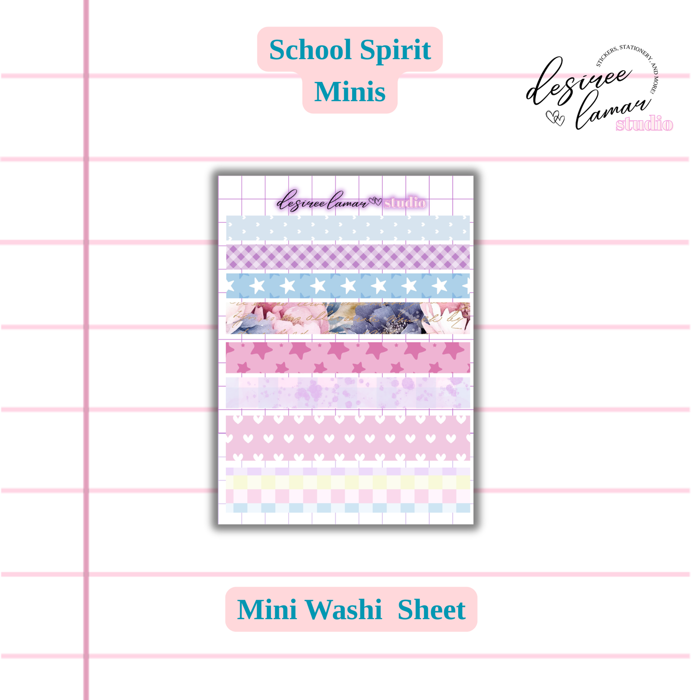 School Spirit Mini Washi Sheet - Back to School