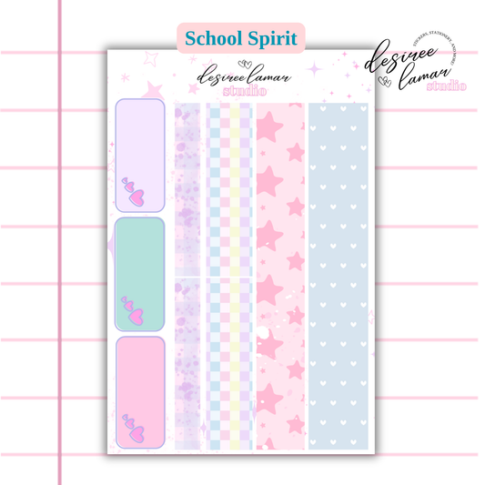 School Spirit Washi Sticker Sheet  - Back to School
