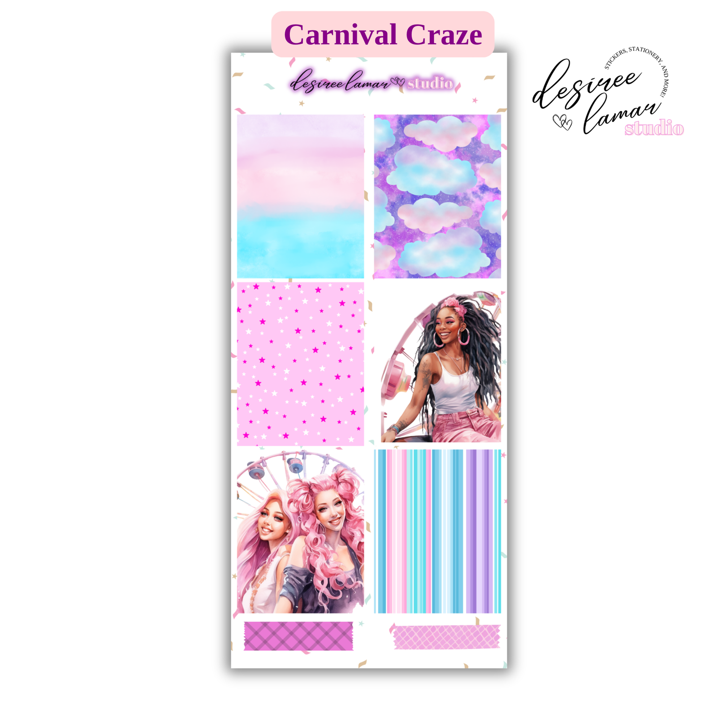 Carnival Craze Boxes Sticker Sheet