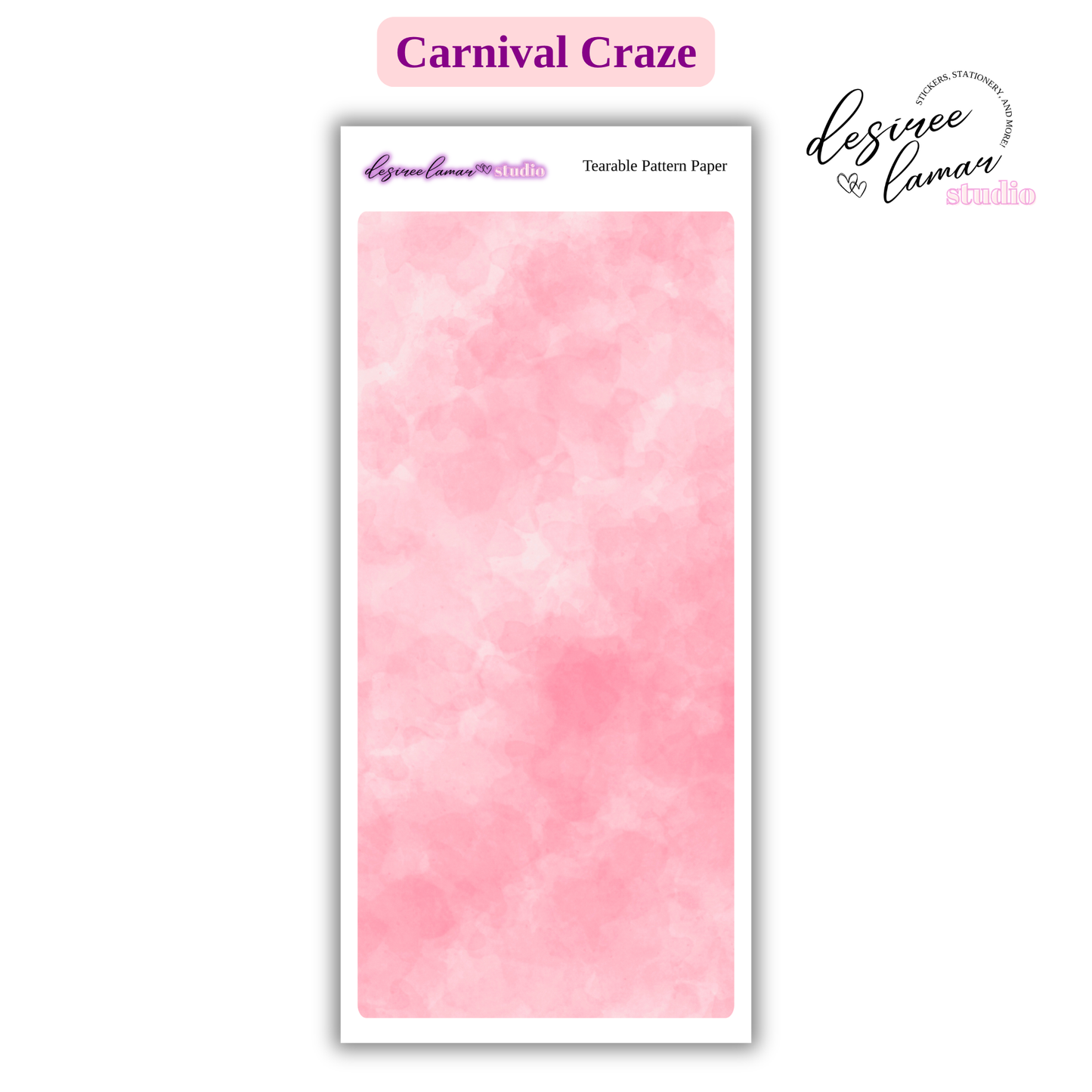 Carnival Craze Cotton Candy Tearable Pattern Sticker Paper
