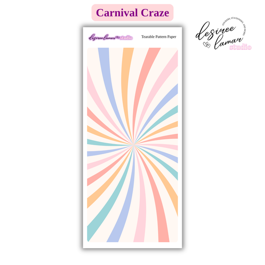 Carnival Craze Tent Tearable Pattern Sticker Paper