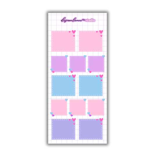 School Spirit Label & Boxes Sticker Sheet