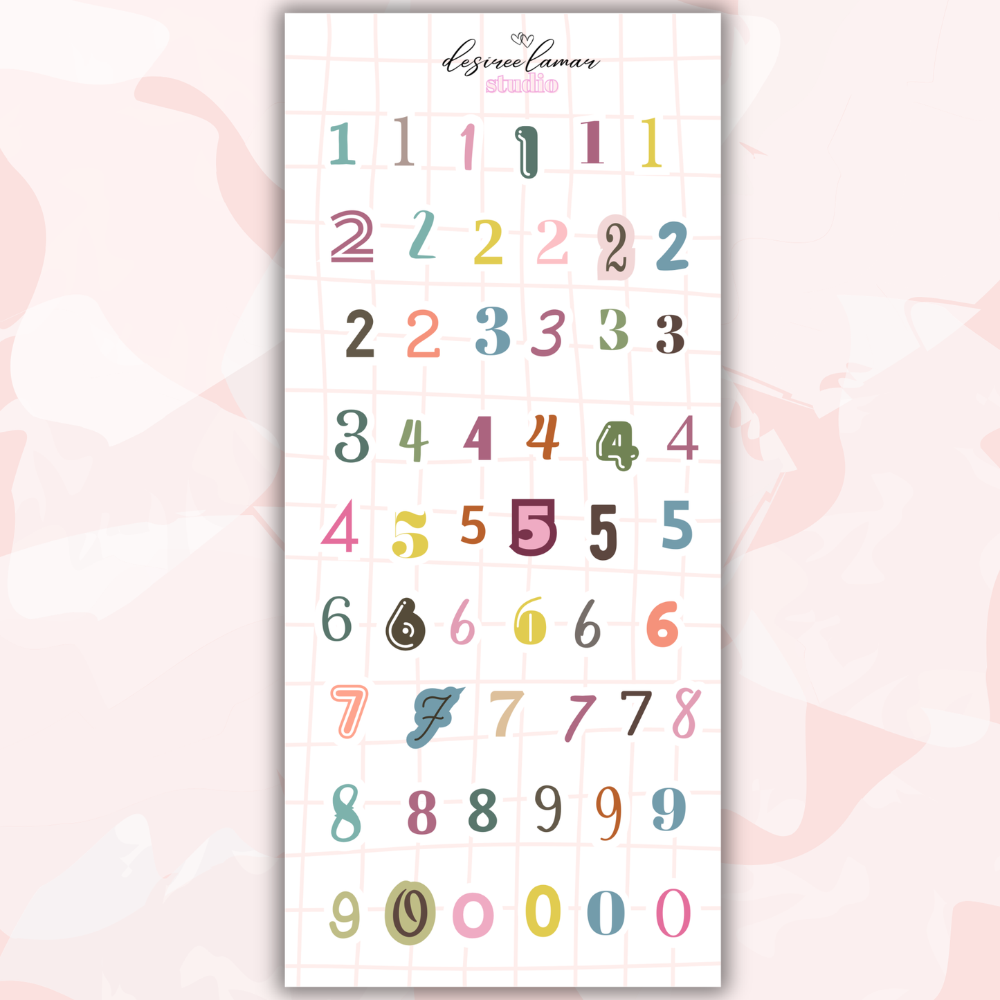 Gingham Garden Collection Bundle Including Alpha and Number  |10 Sticker Sheets