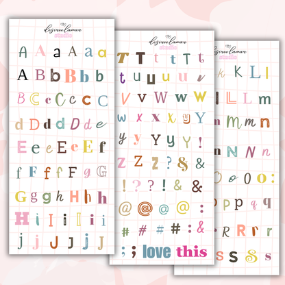 Gingham Garden Collection Bundle Including Alpha and Number  |10 Sticker Sheets