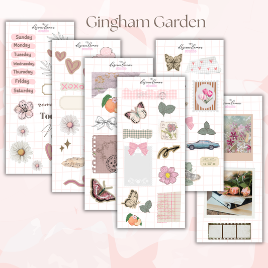 Gingham Garden Collection Bundle | 6 Sticker Sheets