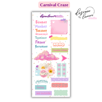 Carnival Craze Sticker Sheet Bundle - 11 Sticker Sheets
