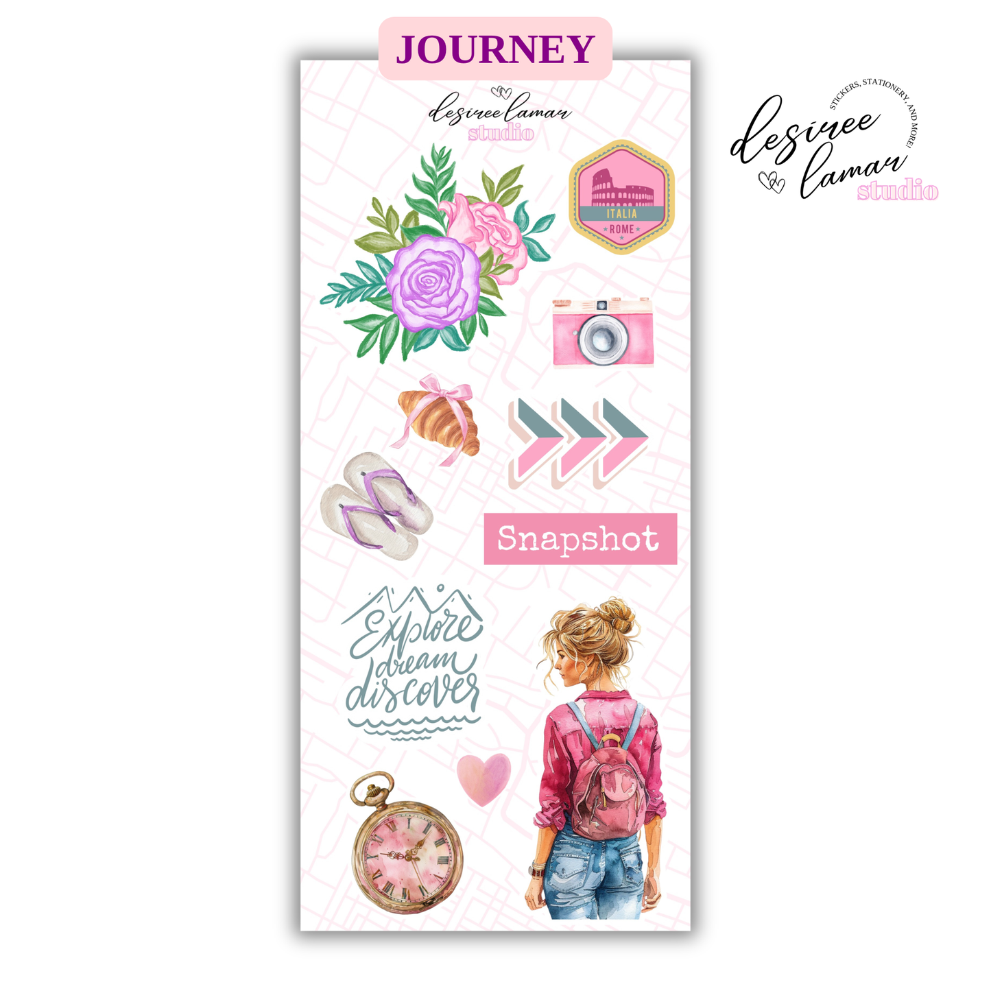 Journey Sticker Sheet 4 - Travel Collection