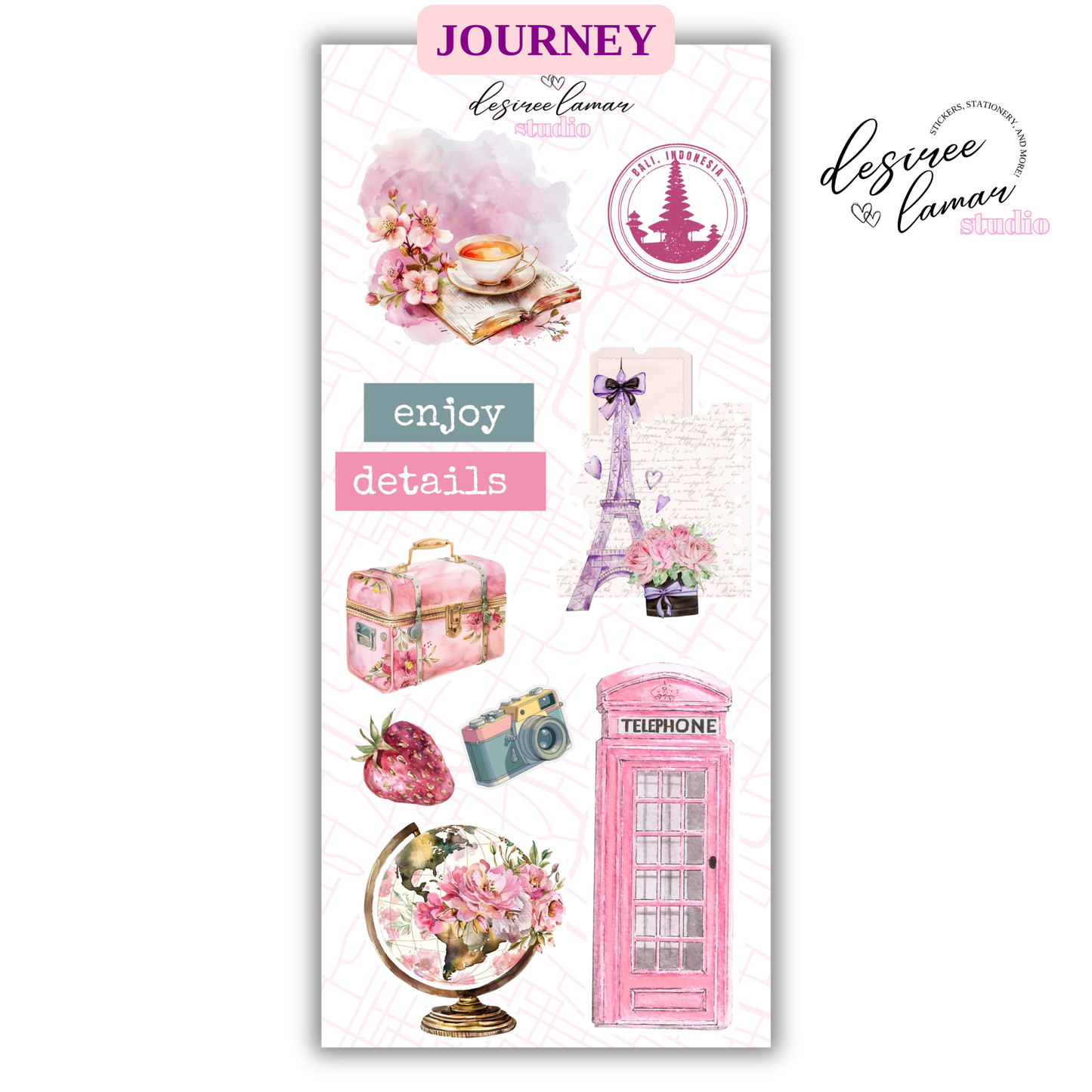 Journey Sticker Sheet 6 - Travel Collection