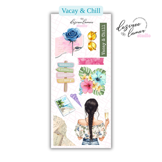 Vacay & Chill Sticker Sheet 2 – Resort & Island Collection