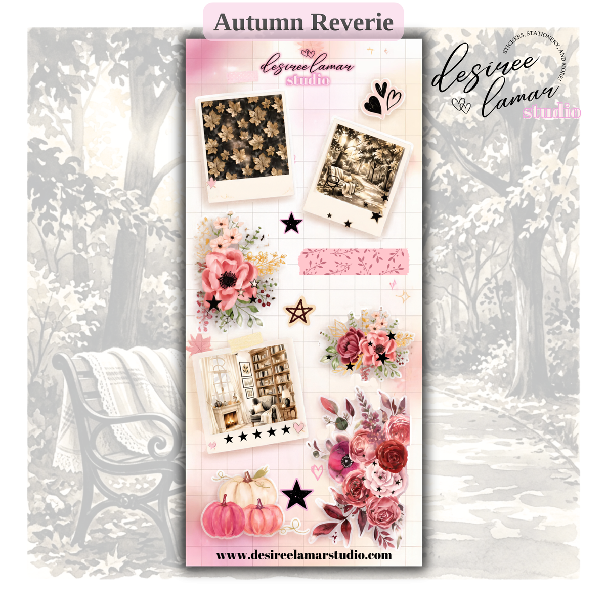 Fall Reverie Floral Sticker Sheet | Fall Memory Keeping