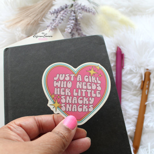 Snacky Snacks Heart Sticker