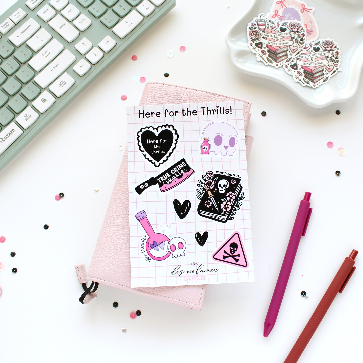 Here for The Thrills Glossy Sticker Sheet