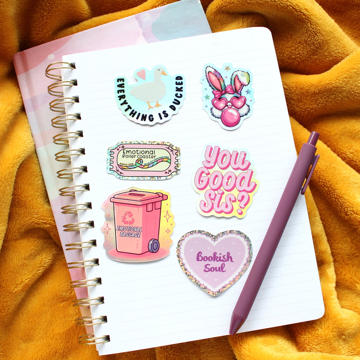 Holographic and Glitter Sticker Pack -  Includes 7 Stickers