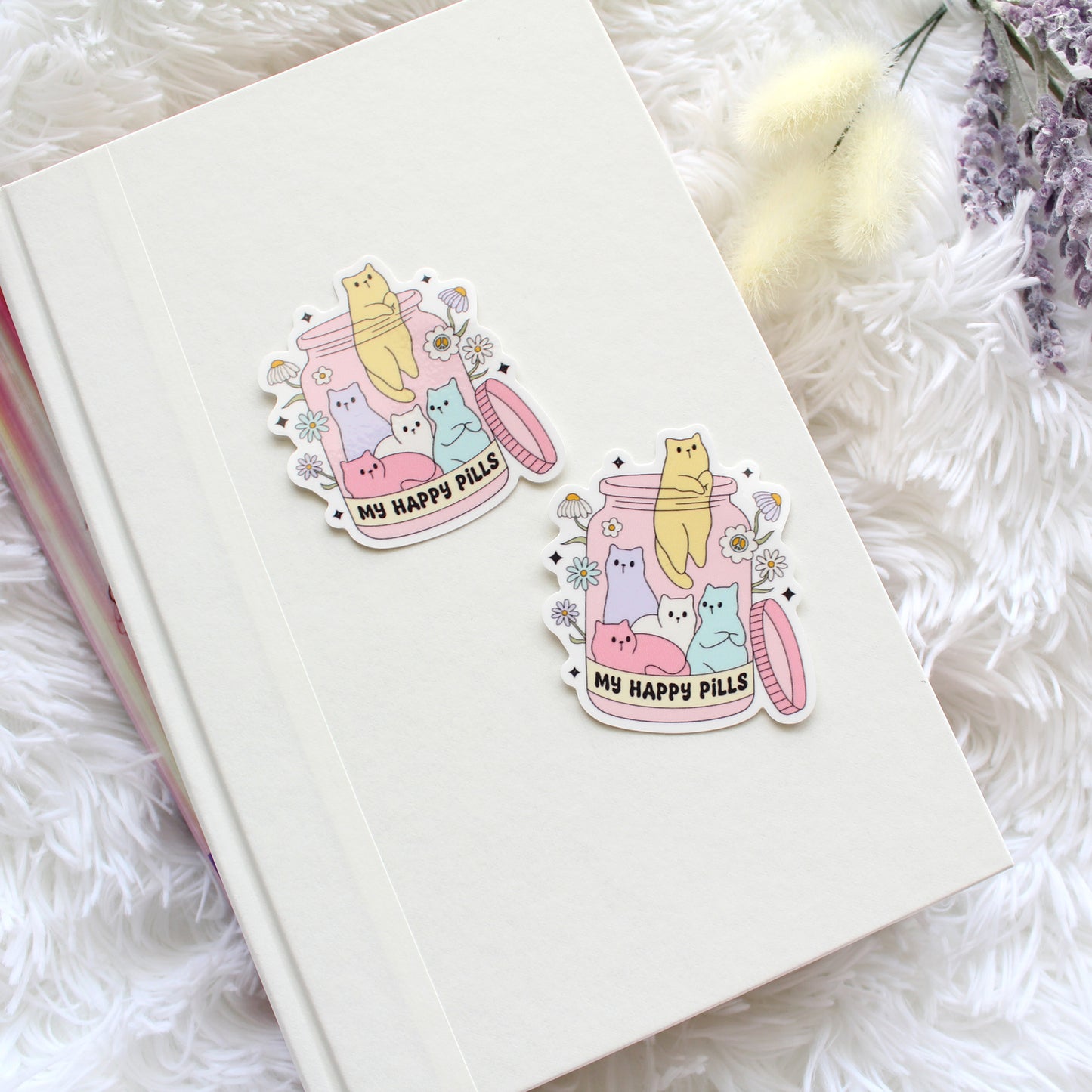 Kitty Happy Pills Sticker