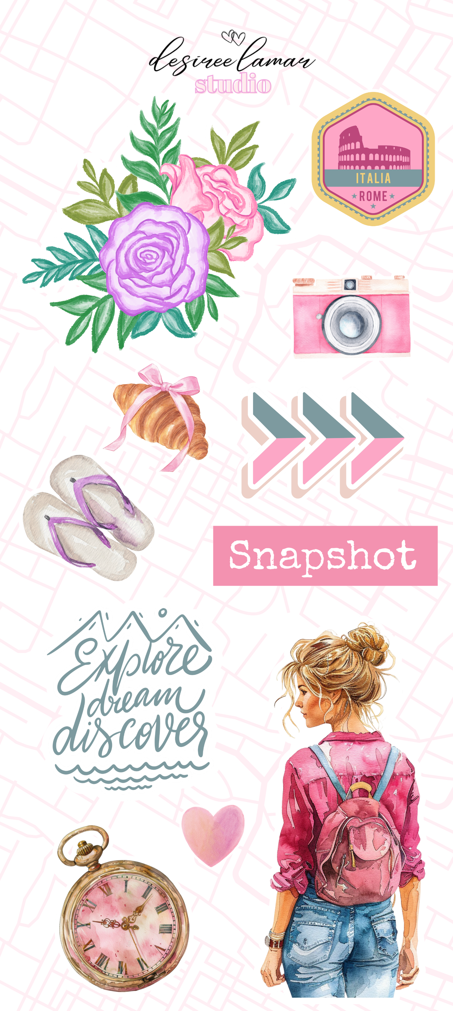 Journey Collection Bundle with 8 Sticker Sheets - Travel Collection