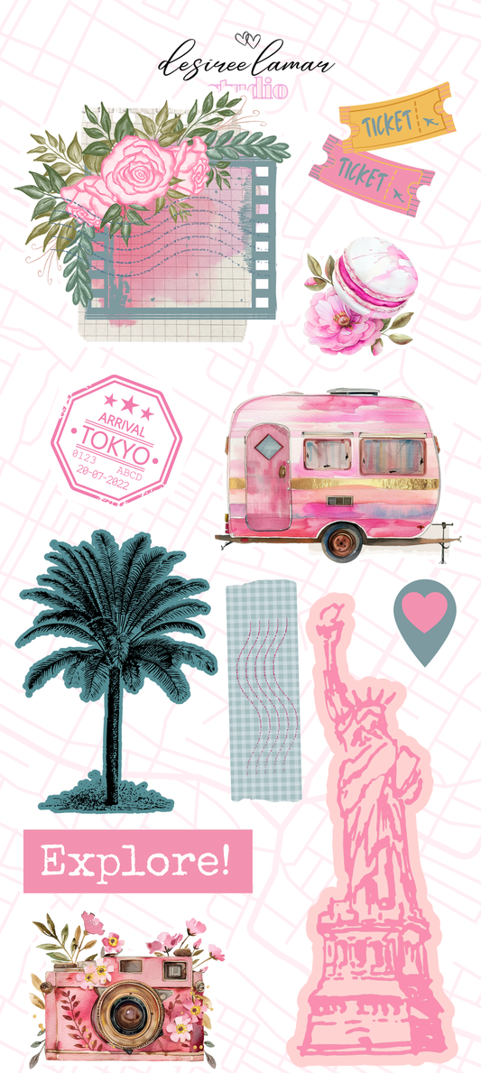 Journey Sticker Sheet 5 - Travel Collection