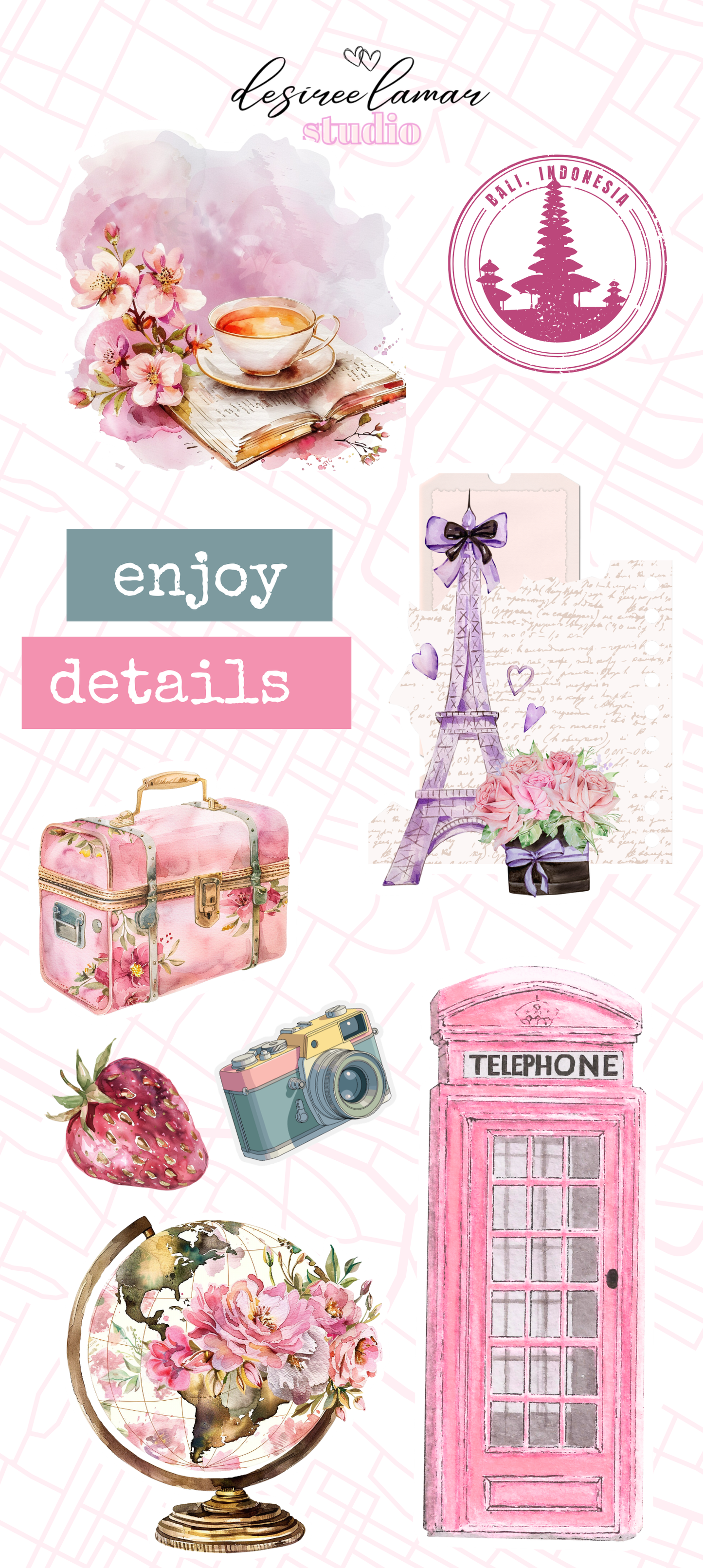 Journey Collection Bundle with 8 Sticker Sheets - Travel Collection