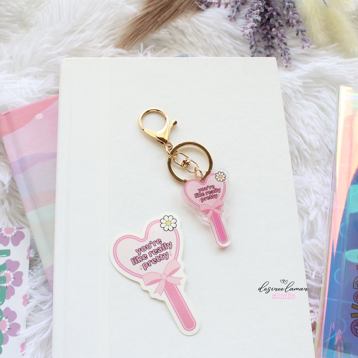 You're Like Really Pretty Mirror Keychain