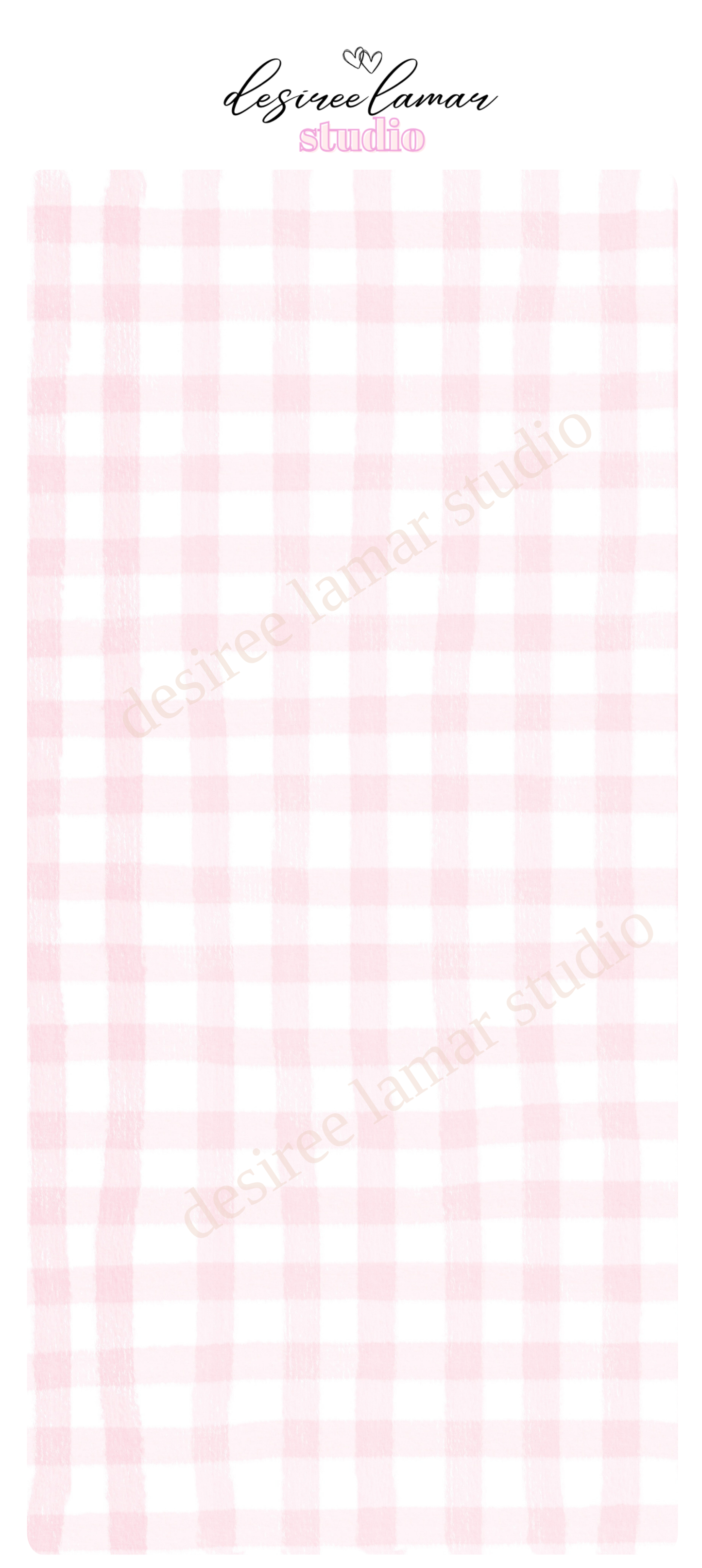 Pink Gingham Tearable Pattern Paper