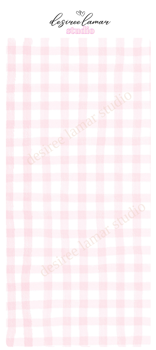 Pink Gingham Tearable Pattern Paper