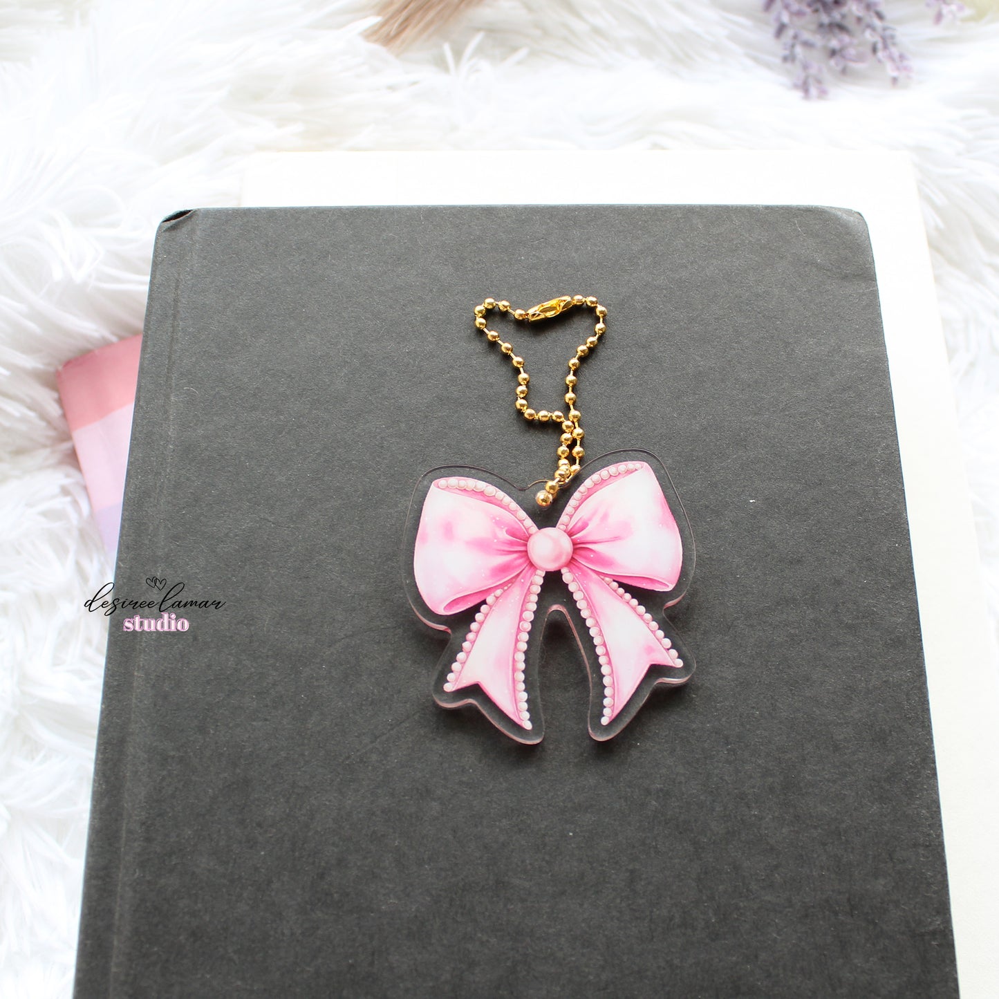 Elegant Bow Acrylic Keychain