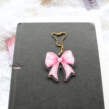 Elegant Bow Acrylic Keychain