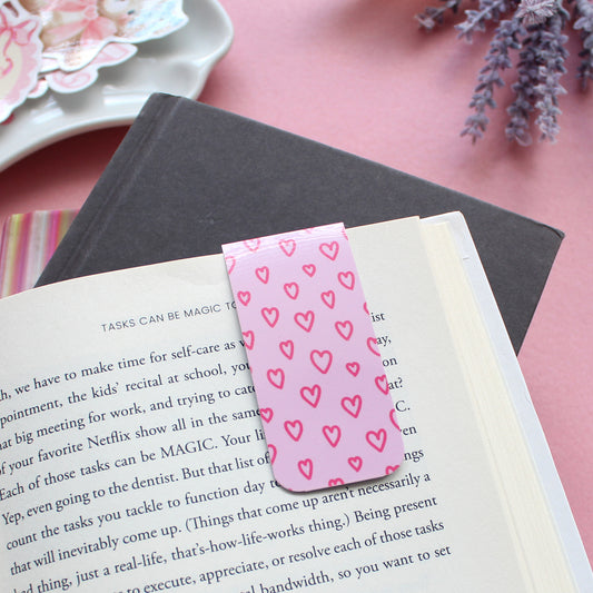 Messy Heart Magnetic Bookmark, Tab Bookmark