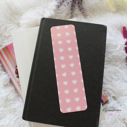 Pink & White Heart Bookmark