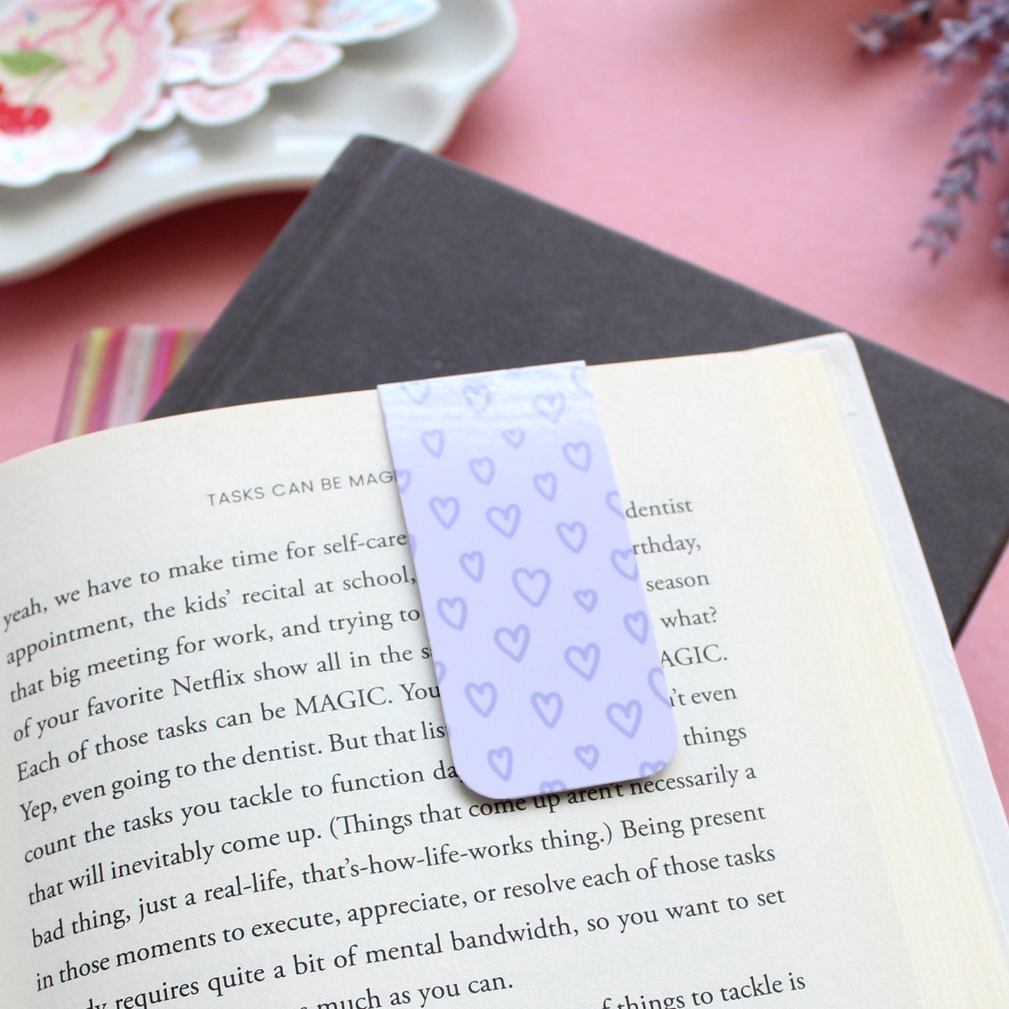 Messy Heart Magnetic Bookmark, Tab Bookmark
