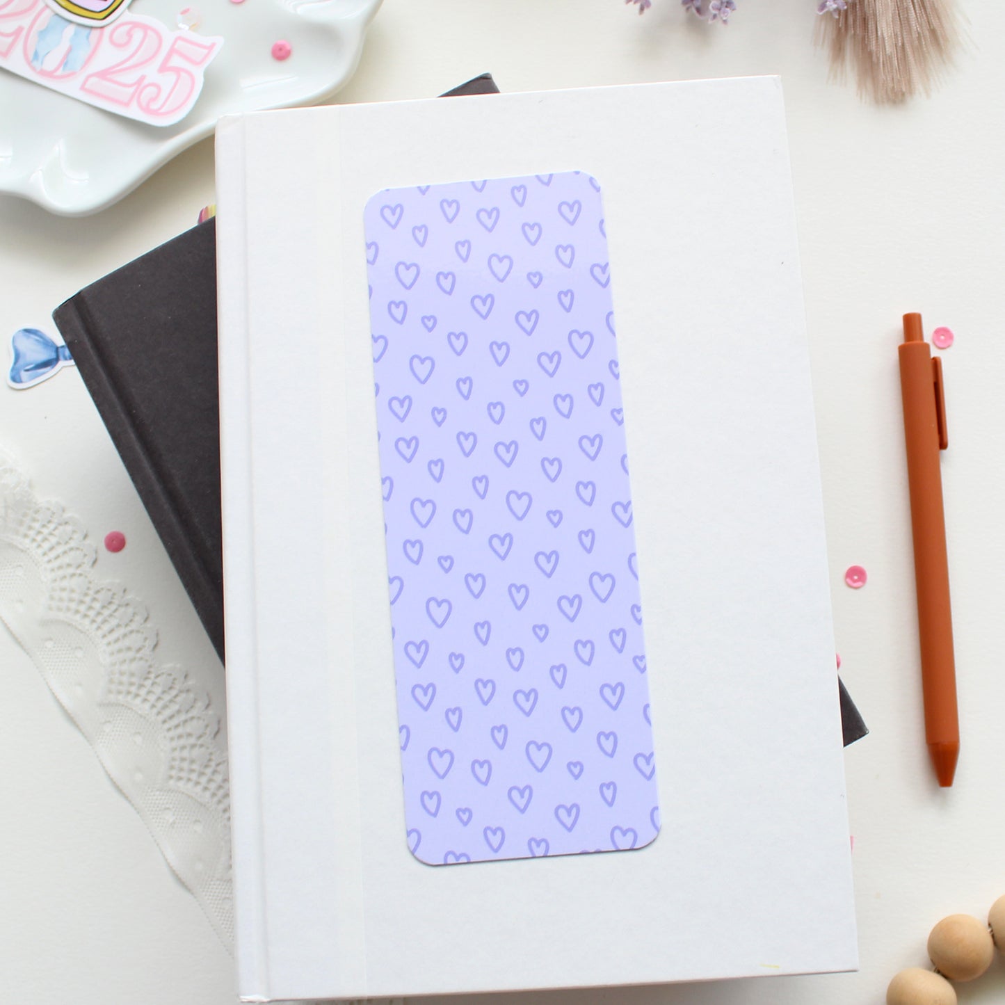 Messy Heart Bookmark, Wide