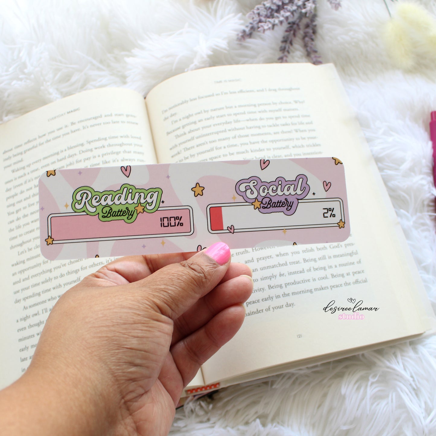 Reading Battery Bookmark