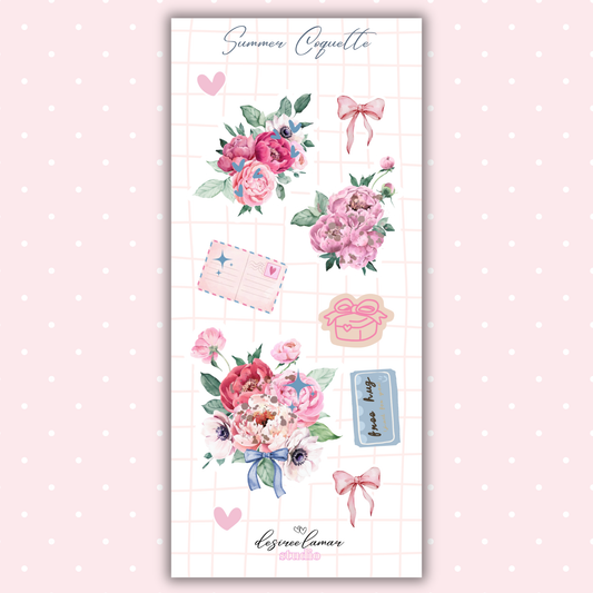 Summer Coquette Florals Sticker Sheet E