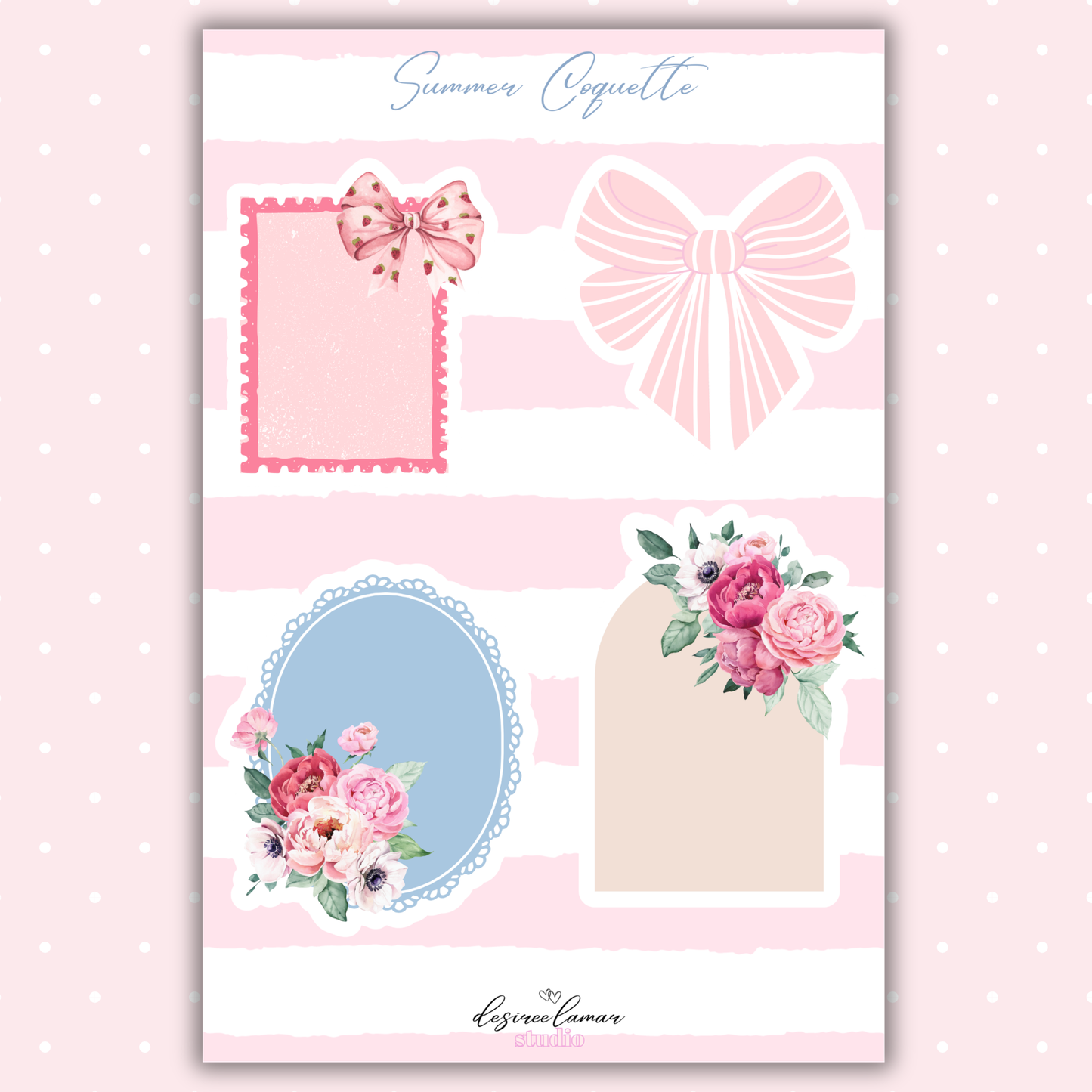 Summer Coquette Sticker Sheet C