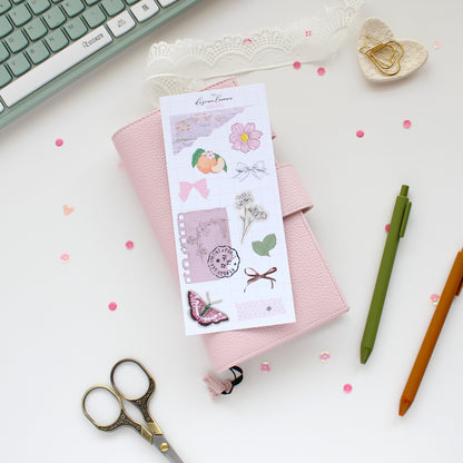 Gingham Garden Sticker Collection | Floral Planner Stickers