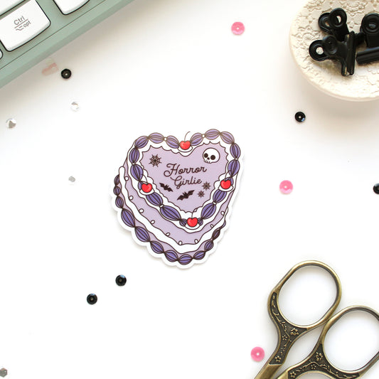 Horror Girlie Cake Sticker