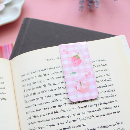 Strawberry Magnetic Bookmark, Tab Bookmark
