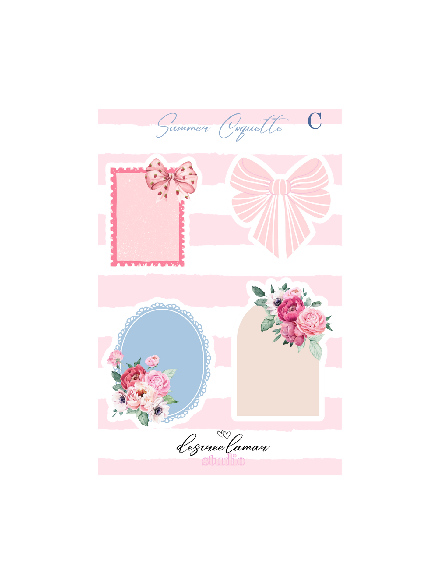 Summer Coquette Sticker Sheet C