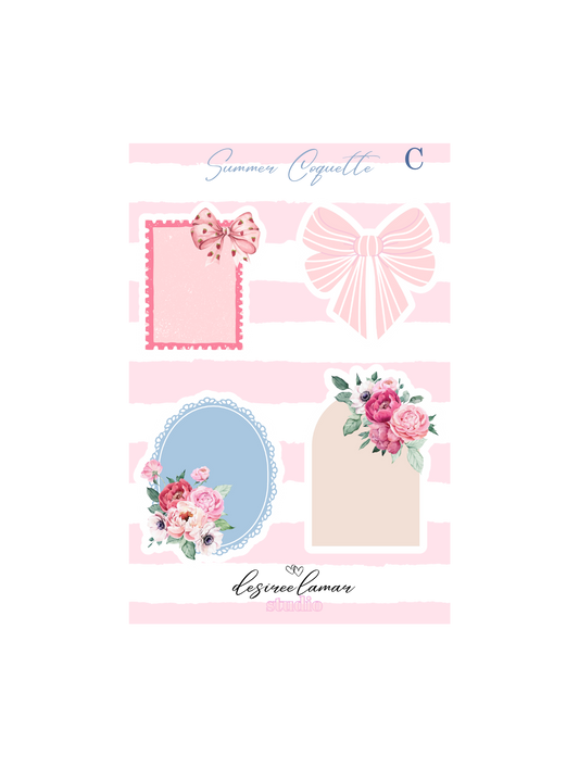 Summer Coquette Sticker Sheet C