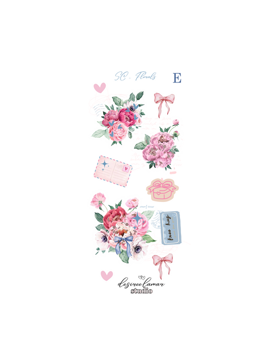 Summer Coquette Florals Sticker Sheet E