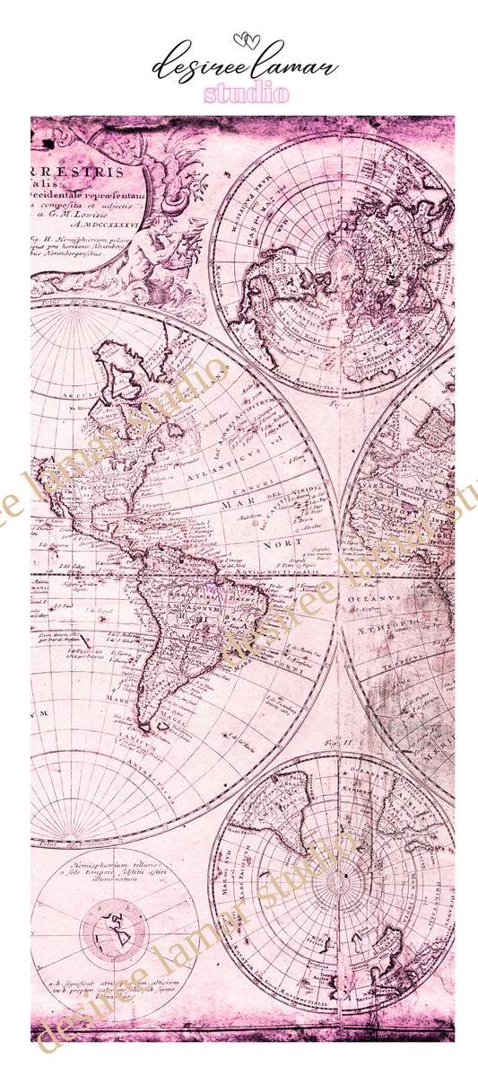 Vintage Map Tearable Pattern Paper