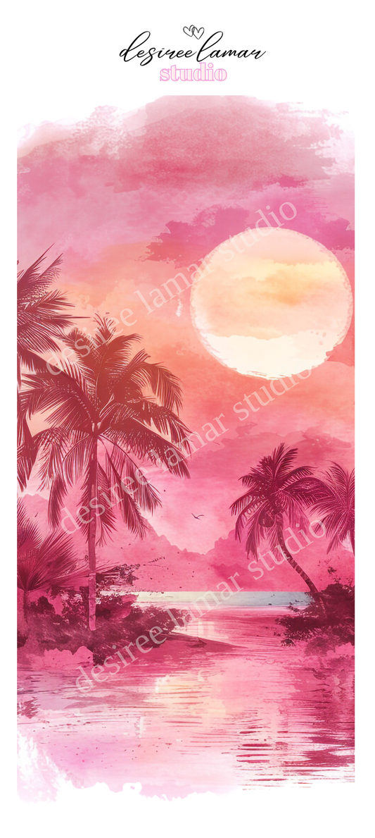 Pink Island Tearable Pattern Paper