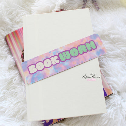 Tie-Dye Bookworm Bookmark