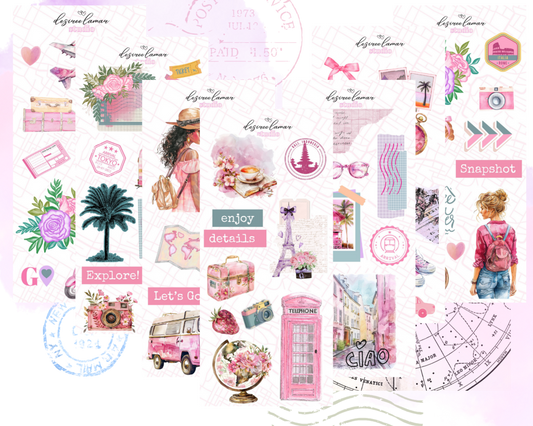 Journey Collection Bundle with 8 Sticker Sheets - Travel Collection