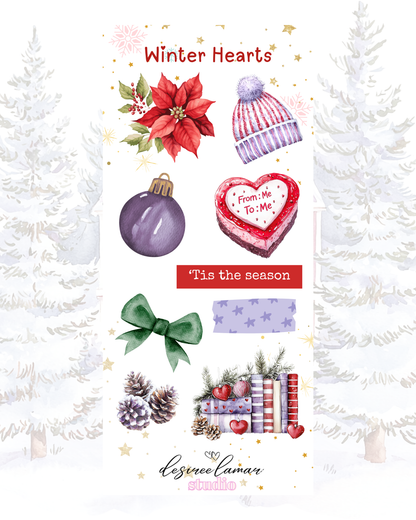 Winter Hearts Full Sticker Sheet Bundle
