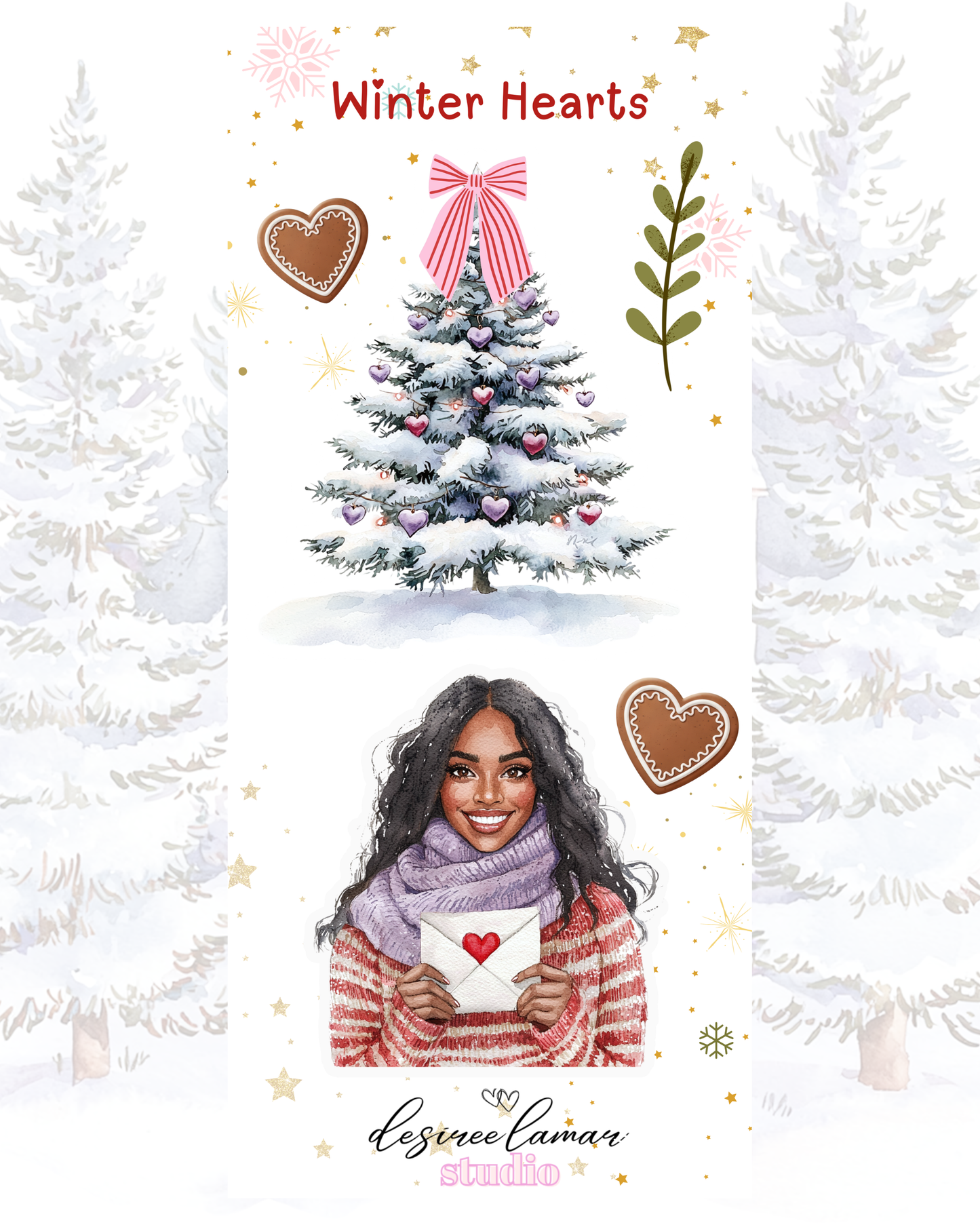 Winter Hearts Full Sticker Sheet Bundle