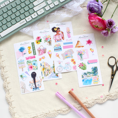 Vacay & Chill Sticker Sheet 1 – Resort & Island Collection