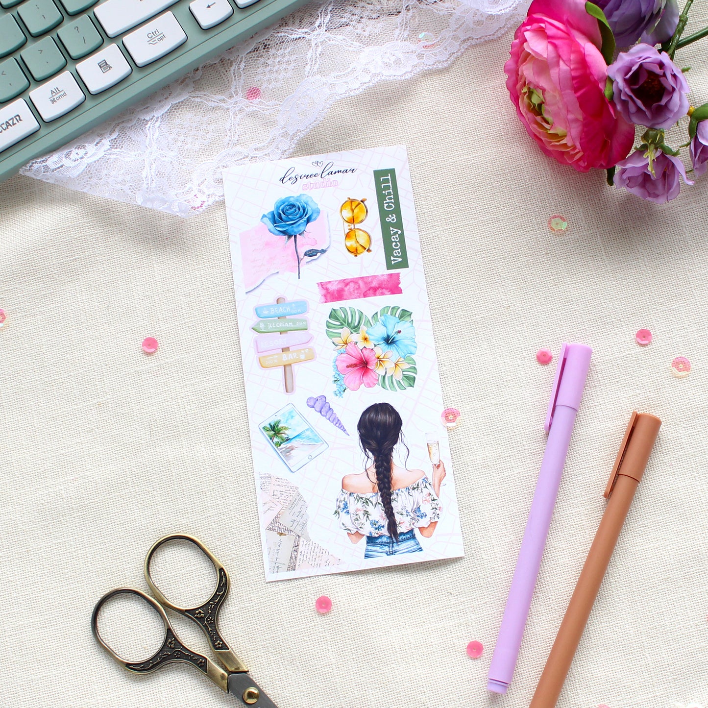 Vacay & Chill Sticker Sheet 2 – Resort & Island Collection