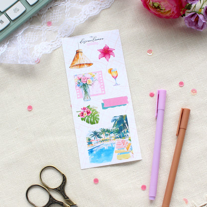 Vacay & Chill Sticker Sheet 3 – Resort & Island Collection