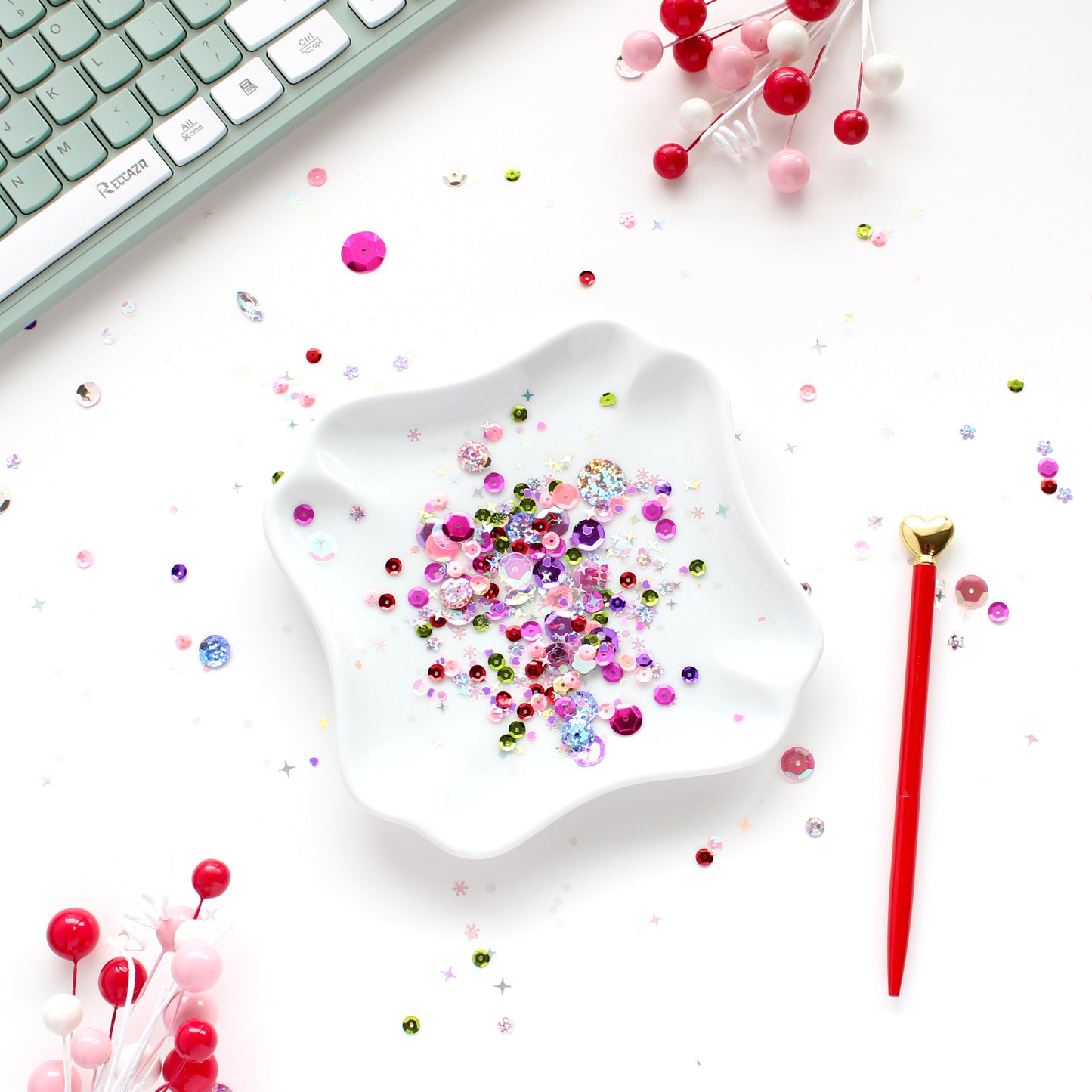 Winter Hearts Confetti Mix